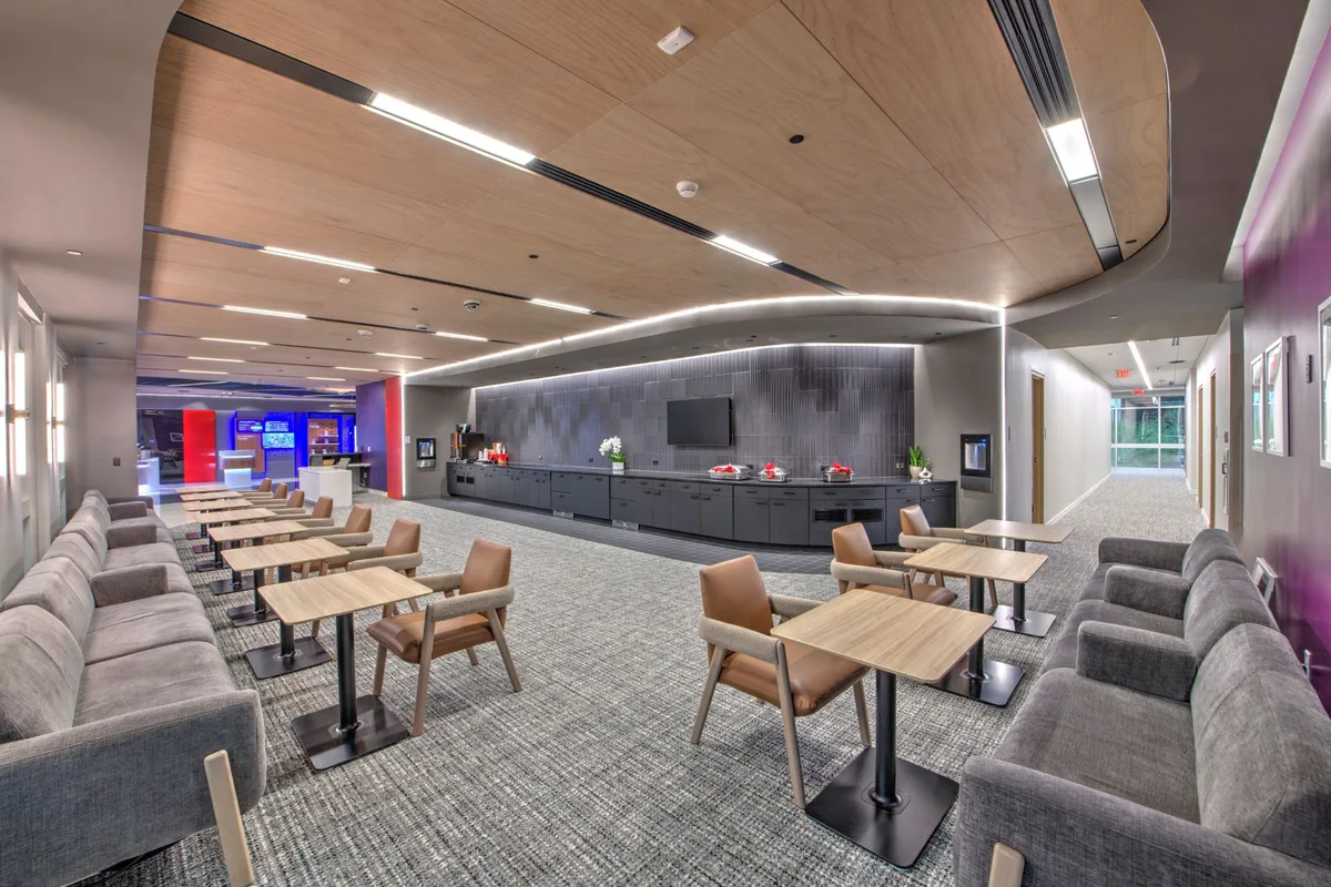 Corporate interiors lounge and reception area